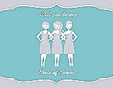 Front View Thumbnail - Dove & Spa Will You Be My Maid of Honor Card - Girls