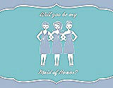 Front View Thumbnail - Cloudy & Spa Will You Be My Maid of Honor Card - Girls