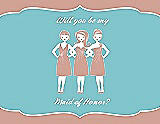 Front View Thumbnail - Fresco & Spa Will You Be My Maid of Honor Card - Girls