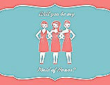 Front View Thumbnail - Ginger & Spa Will You Be My Maid of Honor Card - Girls