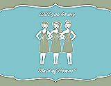 Front View Thumbnail - Kiwi & Spa Will You Be My Maid of Honor Card - Girls