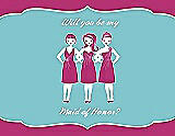 Front View Thumbnail - Tutti Frutti & Spa Will You Be My Maid of Honor Card - Girls
