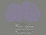 Front View Thumbnail - Wisteria & Charcoal Gray Will You Be My Bridesmaid Card - Flowers