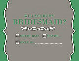 Front View Thumbnail - Mocha & Juniper Will You Be My Bridesmaid Card - Checkbox