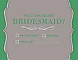 Front View Thumbnail - Taupe & Juniper Will You Be My Bridesmaid Card - Checkbox