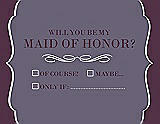 Front View Thumbnail - Lavender & Italian Plum Will You Be My Maid of Honor Card - Checkbox