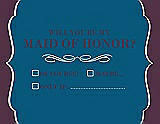 Front View Thumbnail - Ocean Blue & Italian Plum Will You Be My Maid of Honor Card - Checkbox