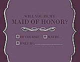 Front View Thumbnail - Smashing & Italian Plum Will You Be My Maid of Honor Card - Checkbox