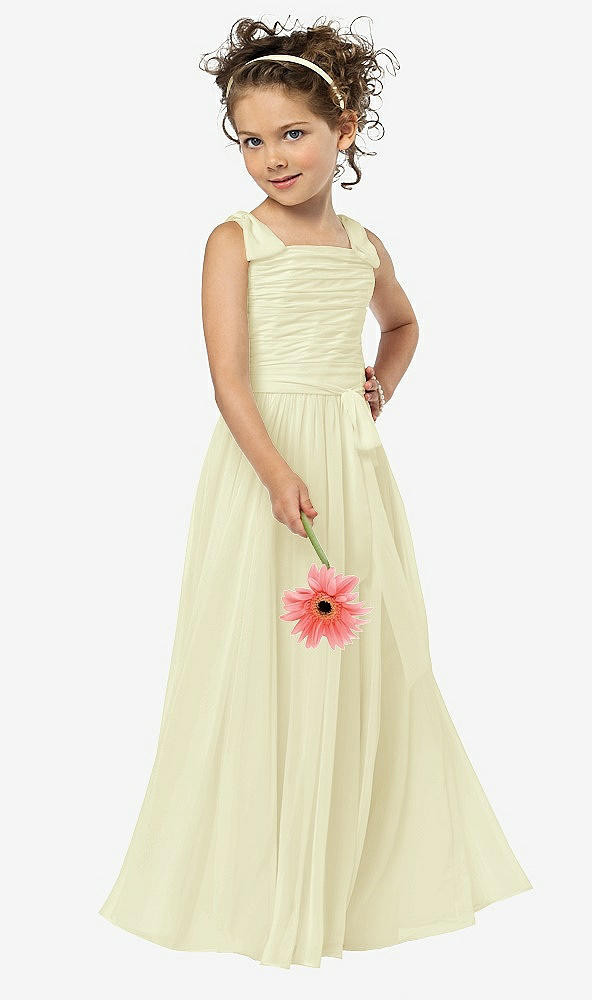 Front View - Butter Yellow Flower Girl Style FL4033