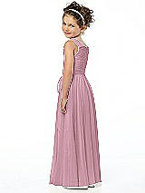 Rear View Thumbnail - Dusty Pink Flower Girl Style FL4033