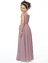 Rear View Thumbnail - Dusty Rose Flower Girl Style FL4033