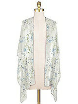 Front View Thumbnail - Bleu Garden Lux Chiffon Stole