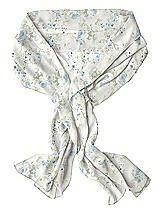 Rear View Thumbnail - Bleu Garden Lux Chiffon Stole