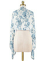 Alt View 1 Thumbnail - Cottage Rose Dusk Blue Lux Chiffon Stole