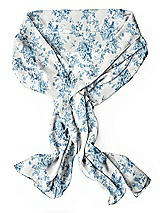 Rear View Thumbnail - Cottage Rose Dusk Blue Lux Chiffon Stole