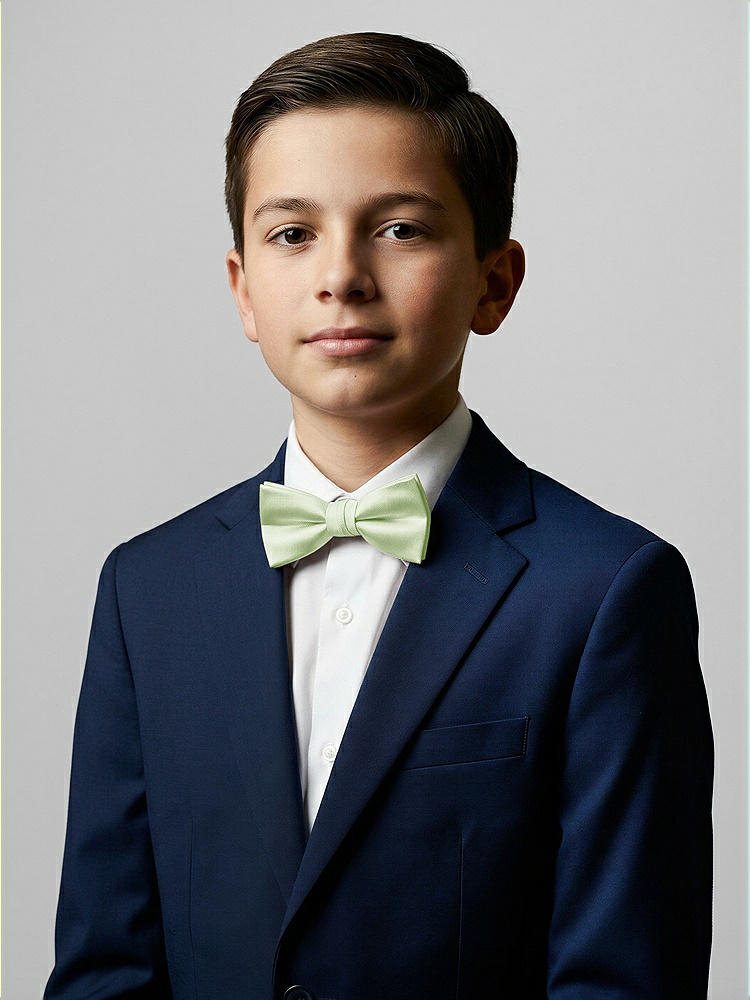 Front View - Limeade Yarn-Dyed Boy's Bow Tie by After Six
