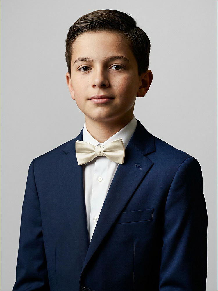Front View - Champagne Yarn-Dyed Boy's Bow Tie by After Six
