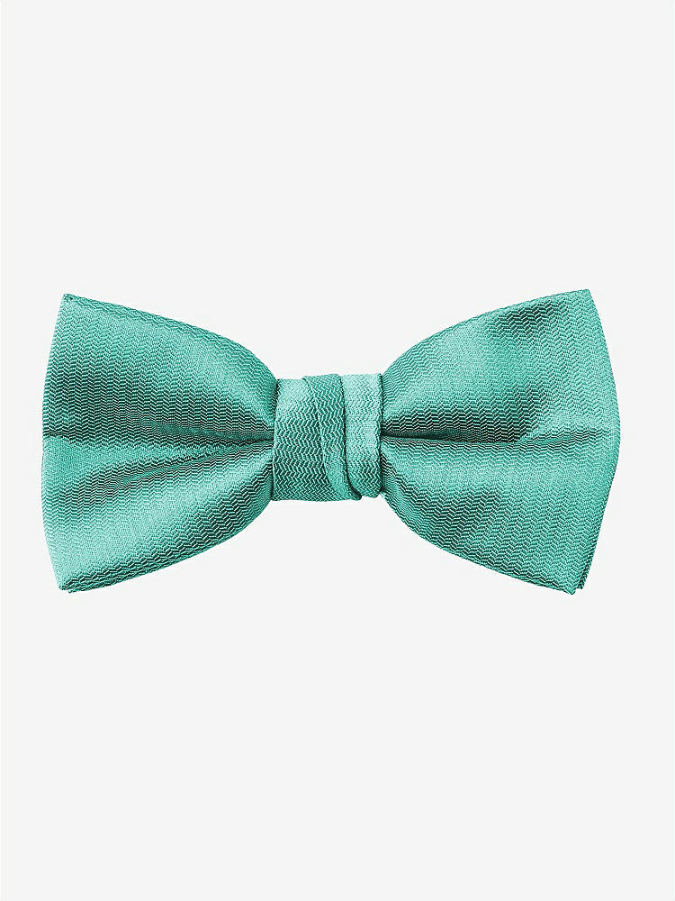 Back View - Pantone Turquoise Yarn-Dyed Boy's Bow Tie by After Six