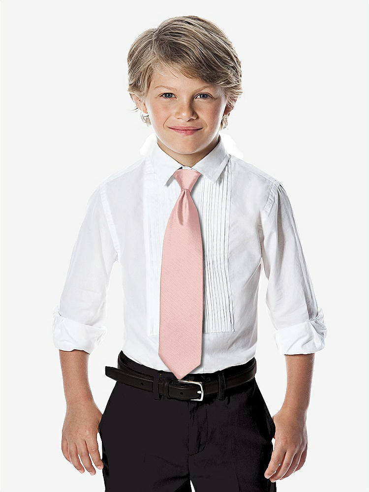 Front View - Rose Yarn-Dyed Boy's Slider Tie by After Six