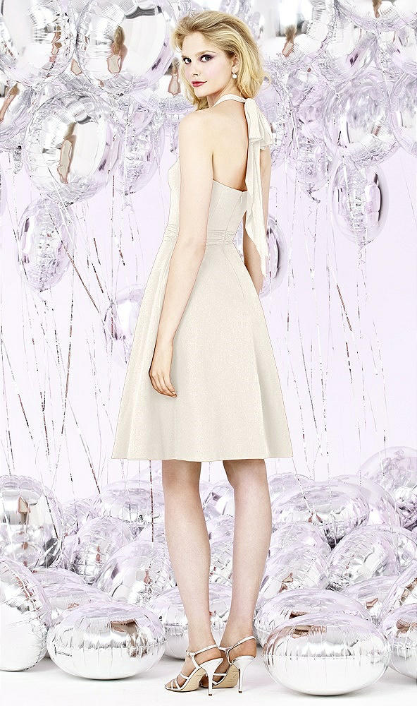 Back View - Shimmer Ivory Gold Social Bridesmaids Style 8126
