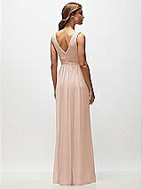 Rear View Thumbnail - Cameo Sleeveless Draped Chiffon Maxi Dress with Front Slit
