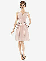 Front View Thumbnail - Blush Alfred Sung Bridesmaid Dress D654