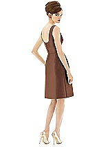 Rear View Thumbnail - Cognac Alfred Sung Bridesmaid Dress D654