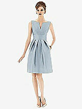 Front View Thumbnail - Mist Alfred Sung Bridesmaid Dress D654