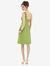 Rear View Thumbnail - Mojito Cocktail Sleeveless Satin Twill Dress