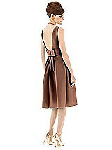 Rear View Thumbnail - Cognac Alfred Sung Open Back Cocktail Dress D660