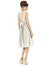 Rear View Thumbnail - Ivory Alfred Sung Open Back Cocktail Dress D660