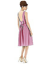 Rear View Thumbnail - Powder Pink Alfred Sung Open Back Cocktail Dress D660