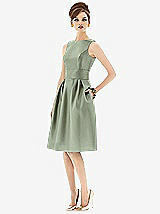 Front View Thumbnail - Sage Alfred Sung Open Back Cocktail Dress D660