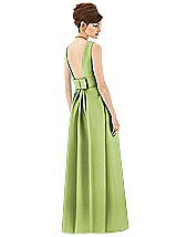 Rear View Thumbnail - Mojito Alfred Sung Open Back Satin Twill Gown D661