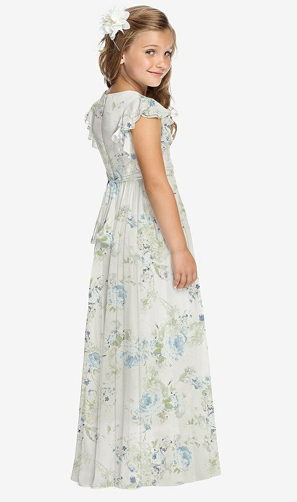 Back View - Bleu Garden Flower Girl Dress FL4038