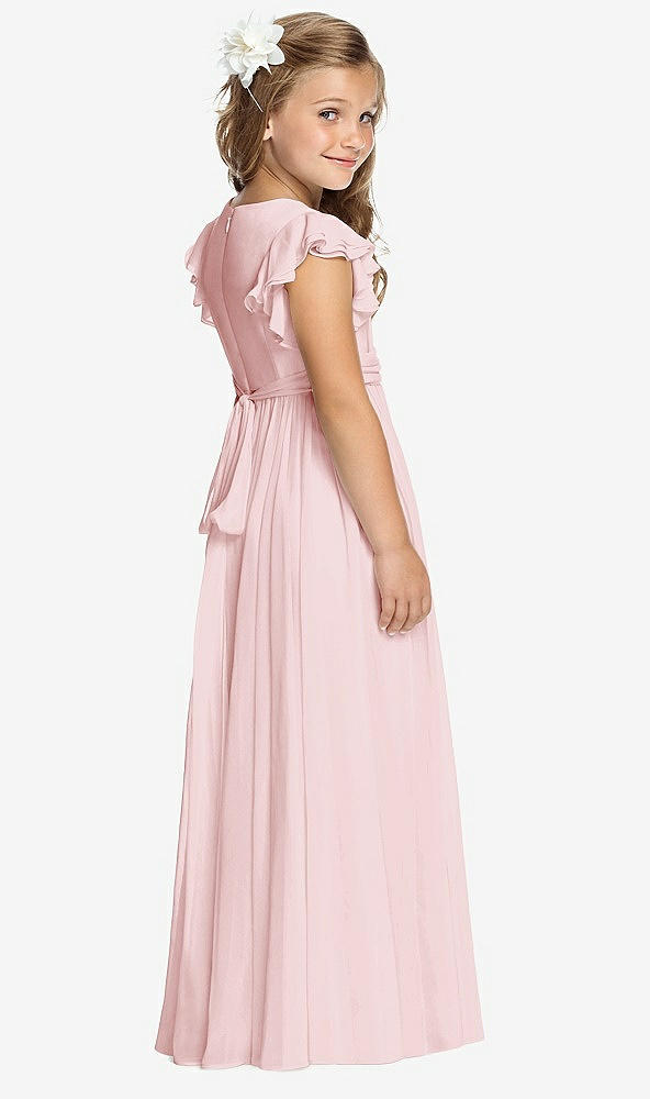 Back View - Ballet Pink Flower Girl Dress FL4038