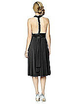Alt View 4 Thumbnail - Black Twist Wrap Convertible Cocktail Dress
