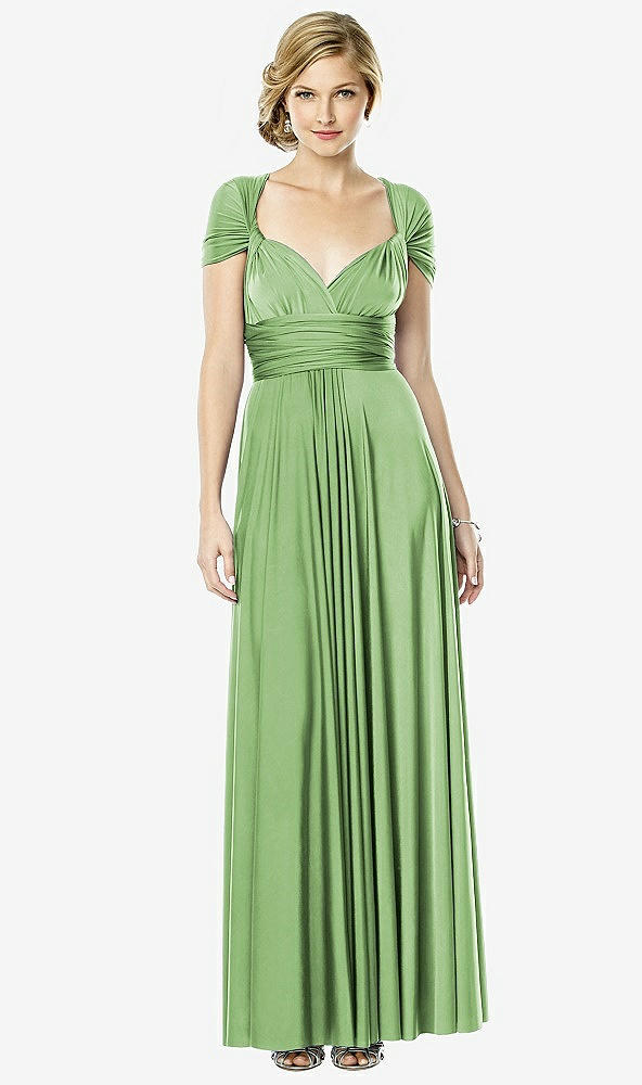 Front View - Apple Slice Twist Wrap Convertible Maxi Dress