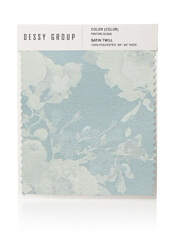 Front View - Porcelain Blue Seraphina Floral Satin Twill Swatch