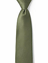 Front View Thumbnail - Moss Matte Satin Boy's 14" Zip Necktie by After Six