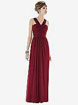 Front View Thumbnail - Burgundy Maxi Chiffon Sleeveless Halter Dress