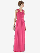Front View Thumbnail - Forever Pink Maxi Chiffon Sleeveless Halter Dress