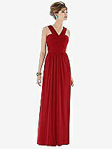 Front View Thumbnail - Garnet Maxi Chiffon Sleeveless Halter Dress