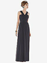 Front View Thumbnail - Onyx Maxi Chiffon Sleeveless Halter Dress