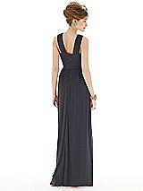 Rear View Thumbnail - Onyx Maxi Chiffon Sleeveless Halter Dress