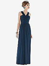 Front View Thumbnail - Sofia Blue Maxi Chiffon Sleeveless Halter Dress