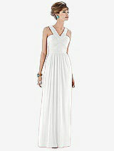 Front View Thumbnail - White Maxi Chiffon Sleeveless Halter Dress