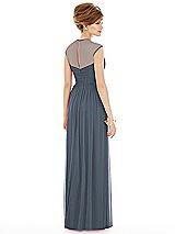 Rear View Thumbnail - Silverstone Chiffon Knit Cap Sleeve VNeck Maxi Dress