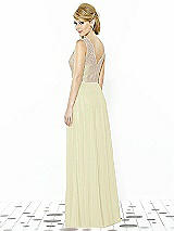 Rear View Thumbnail - Butter Yellow & Cameo After Six Bridesmaid Dress 6715