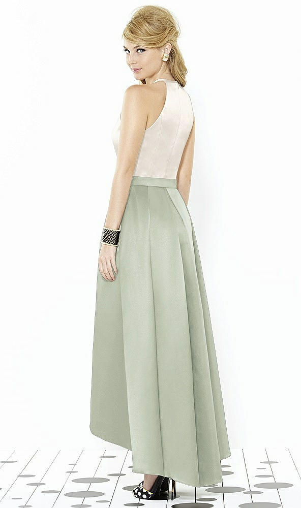Back View - Celadon & Ivory After Six Bridesmaid Dress 6718